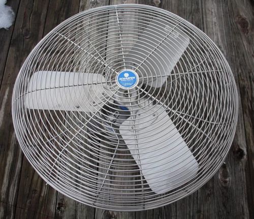 New Schaefer Stainless Steel 1/2 Hp Baldor Motor Washdown Duty Fan 24 inches