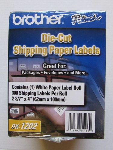 Brother P-Touch DK Labels - DK-1202 Die-Cut Shipping Paper Labels 2-3/7&#034; x 4&#034;