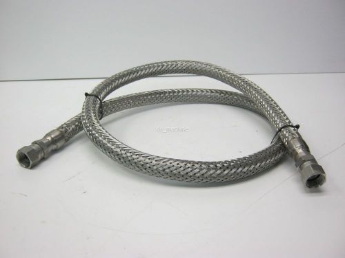 Braided 304 Stainless Steel Flex Hose 53&#034; Long 1/2&#034; Flare Female Thread