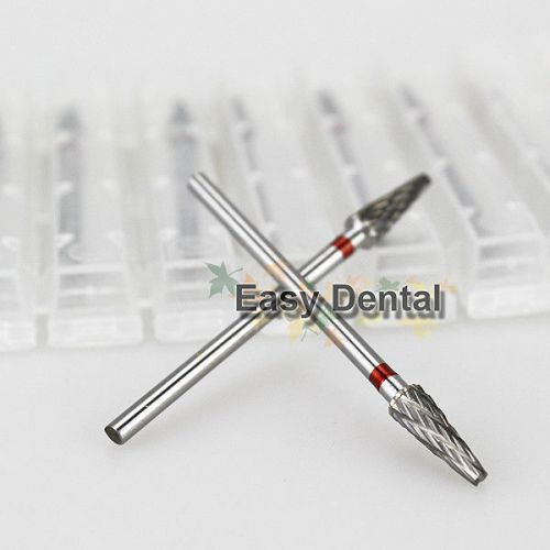 10pcs Tungsten Steel HP Dental Burs Lab Burrs Tooth Drill Fine Cross Cutter