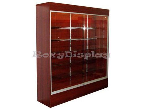Cherry Color Wall Display Case KNOCKED DOWN Showcase #SC-WC6C
