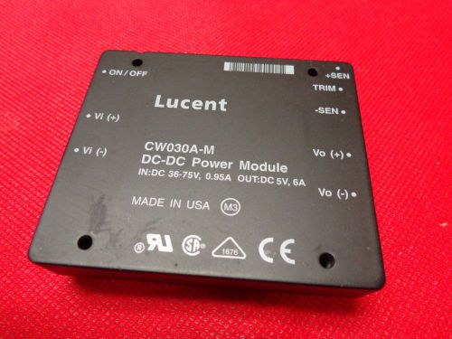 CW030A-M GE Power Lucent Isolated DC/DC Converters 5V 6A 30W 9-Pin (1 PER)
