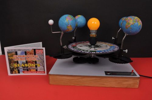 Seasons  apparatus motorized - set of 4 globe astronomy geography teaching aid for sale