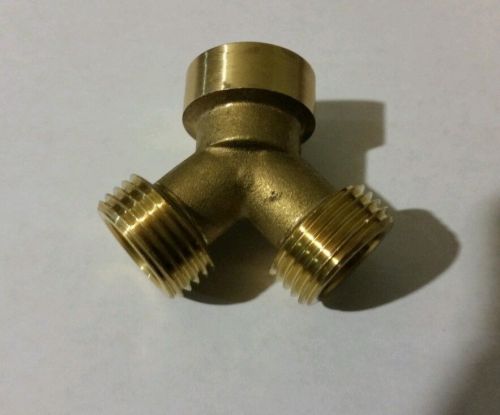 Brass 2-way water hose y connector splitter (4548) for sale