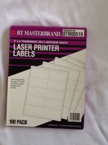 700 2&#034;x4&#034; Laser Printer Labels, 70 Sheets W/ 10 Labels Per Sheet