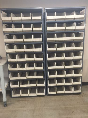 Akro-mils industrial storage shelf shelving w/ akro bins 36&#034;x18&#034;x85&#034; for sale