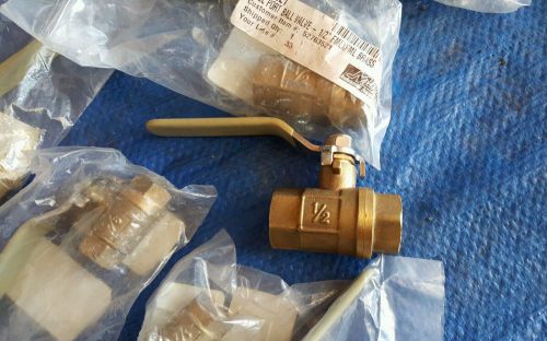 (6)  brass ball valve full port, shut-off valves, 600psi wog 1/2, 3/8, 1/4 for sale
