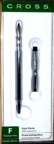 Cross Classic Century Chrome Fountain Pen New Free Shipping  AT0086S-74MS