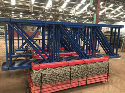 5 Sections teardrop pallet rack 40 feet 3&#034; run with 3 beam leves per section