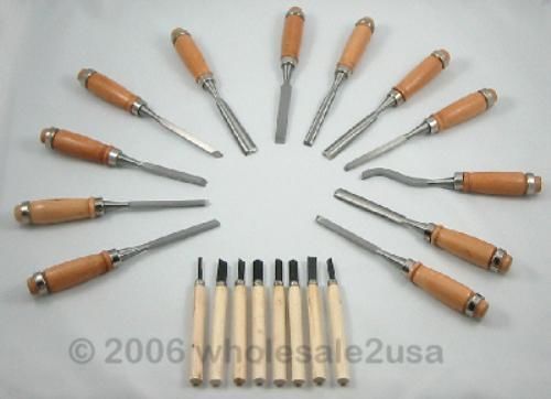 20 Wood Working Chisels Clockmaker Lathe Carving Tools