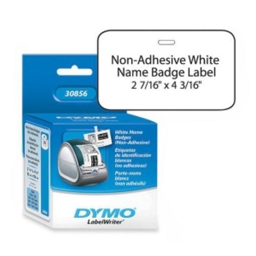 DYMO 30856 **Geniune** WHITE NAME BADGES LABELS 250 Non-Adhesive **GREAT DEAL**