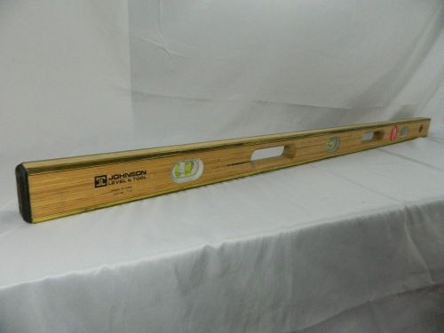 Johnson Level &amp; Tool No. 748 48&#034; laminated wood Box Beam level~4&#039; Professional