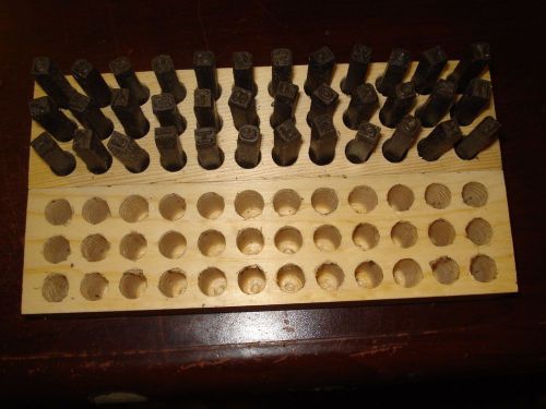 YOUNG BROS Steel Stamp Set 3/16&#034; Machine Made 36 Pcs Sheffield Steel 05361 |NJ2|