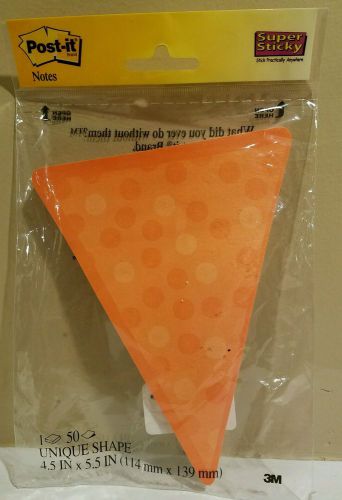Orange Polka Dot Penant shaped 3M Post-it notes paper pad