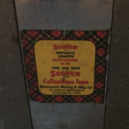 Vtg/Antique Scotch Tape Dispenser; Large, Industrial