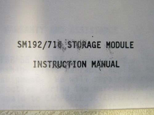 Campbell Scientific SM192/718 Storage Module Instruction Manual