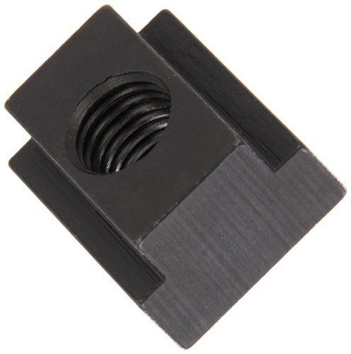 Small parts 1018 steel t-slot nut, black oxide finish, grade 5, tapped through, for sale