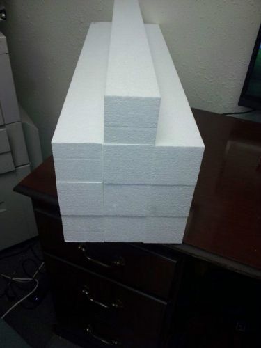10 styrofoam shipping &amp; packing blocks 30x3x3--high quality 2lb dense foam--new! for sale