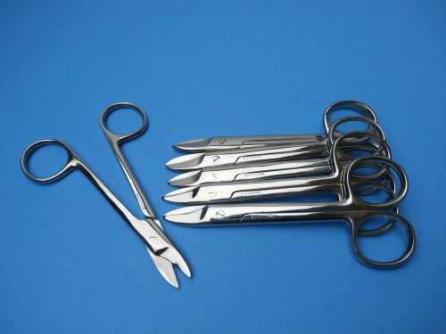 Crown beebee scissors size 4.5&#034;(straight)dental surgical instruments qty6 for sale