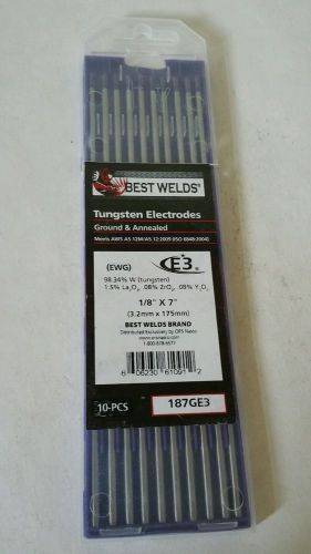 Best Welds 1/8 X 7 Ground E3 Electrode Tungsten 187GE3 Ground &amp; Annealed,10 pack