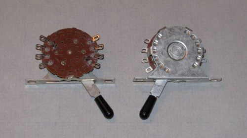 (2) 2P4T (2-pole 4-position) Lever Switches Marked 5224 New Surplus