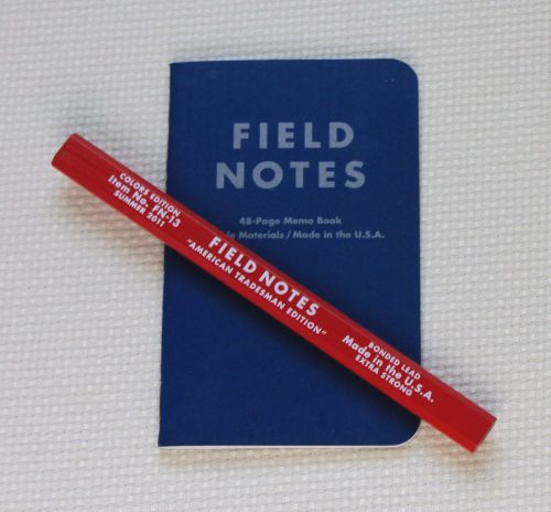 Field Notes American Tradesman (Summer 2011) Edition Notebook &amp; Carpenter Pencil