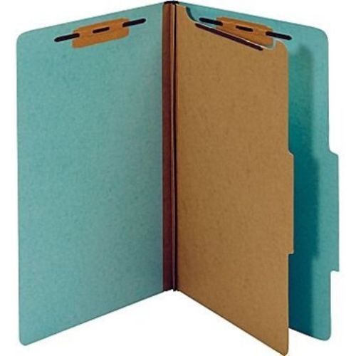 Staples® Colored Pressboard Classification Folders, 2/5 Cut Top Tab, 1 Partition