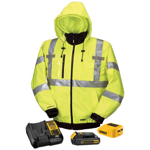 Dewalt dchj070 20-volt high visibility class 3 heated jacket kit w/ battery for sale