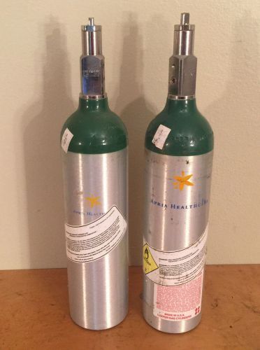 Two - lexfer m6 medical oxygen cylinder empty cga-870 6 cubic feet for sale