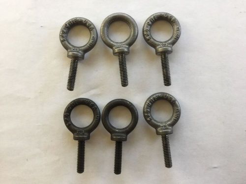 Qty 6, eye bolt with shoulder chicago hardware 1/4&#034;x1&#034; type 21 for sale