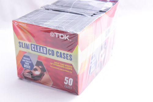 TDK Slim Clear CD Cases 34 Pack Unused Opened
