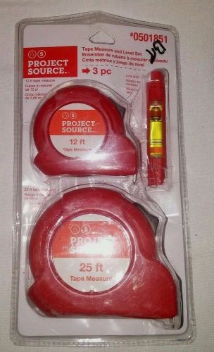 Project Source Brand - Tape Measure and Level 3 Pc. Set  NWT
