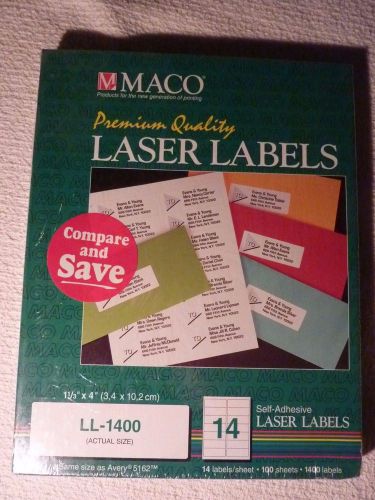 Avery 5162 Compatible Laser Labels New Sealed Package