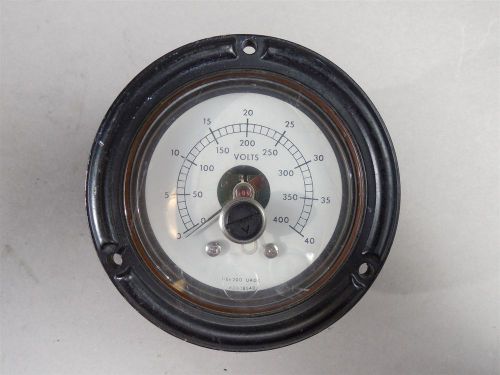 Voltage Meter 633-18540  FS=200 UADC 0-40 &amp; 0-400 3-Hole Mount - USED