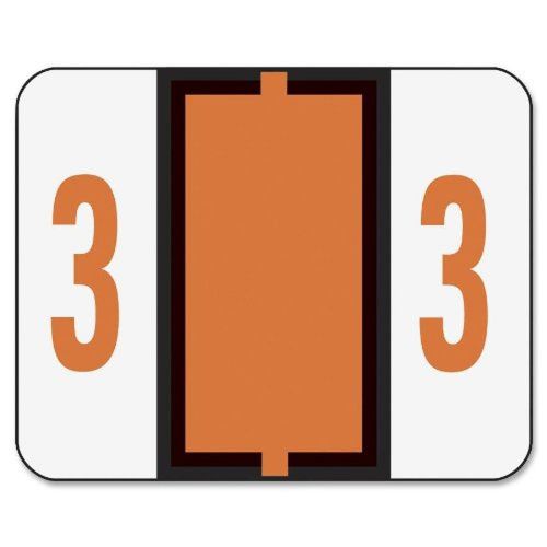 Smead BCCRN Bar-Style Color-Coded Numeric Label 3 Label Roll Dark Orange 500 ...