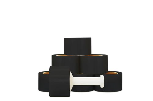 3&#034; x 1000&#039; 80 gaueg black color hand stretch shrink wrap banding 36 rolls for sale