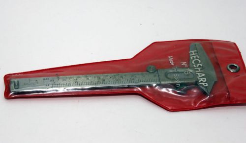 Vintage HECSHARP No. 75 All Metal Caliper 7 1/4” Made in Spain Fine Condition