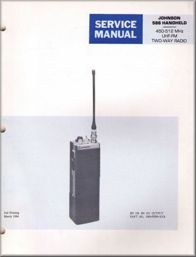 Johnson Service Manual 588 HANDHELD 450-512 MHz UHF