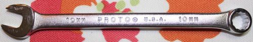 New Proto 1210M 10MM 12 Point Combination Wrench Brushed Chrome
