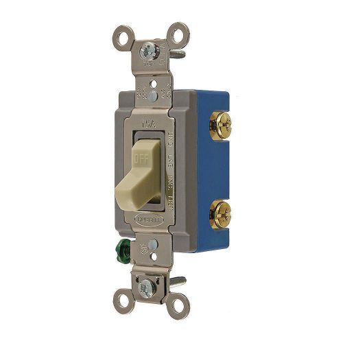 Hubbell HBL1203I 15A 120-277 Volt Ivory Toggle Switch 3 Way Industrial Grade NEW