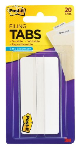 Post-it Tabs includes On-the-Go Dispenser 3-Inch Solid White 20-Tabs/Dispenser