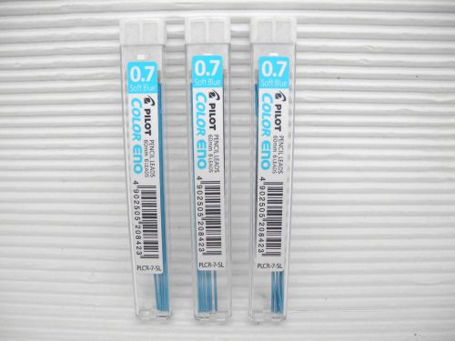 (3 tubes) Pilot 0.7mm color eno pencil leads (Light Blue 6 leads =1 tube)