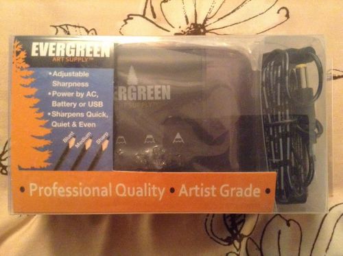 New: Evergreen Art Supply Electric Pencil Sharpener - AA, USB, or wall powered