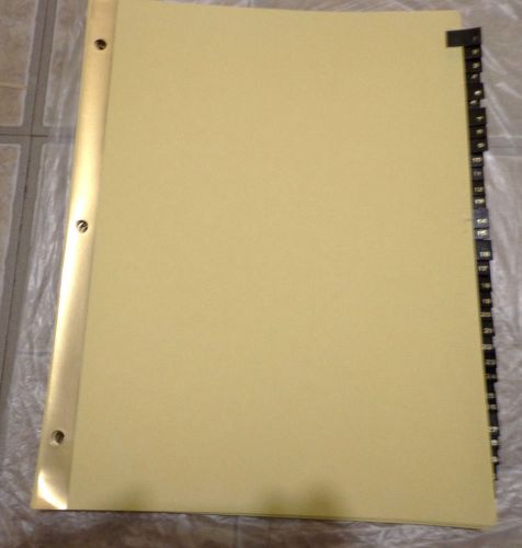 UNIVERSAL 11 x 8 1/2 RING BINDER INDEXES NUMERICAL GOLD STAMPED BLACK TABS 1-31