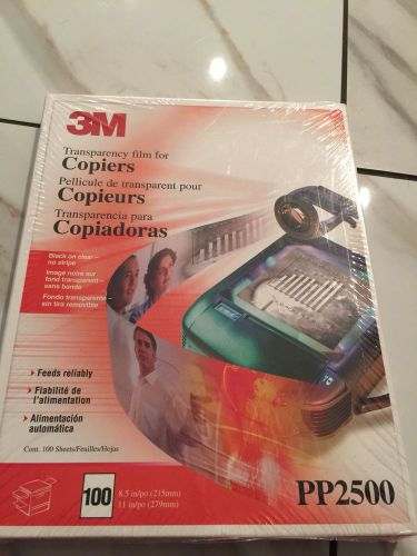 3M Transparency Film for Copiers 100 SHEETS, PP2500 NOS in Box