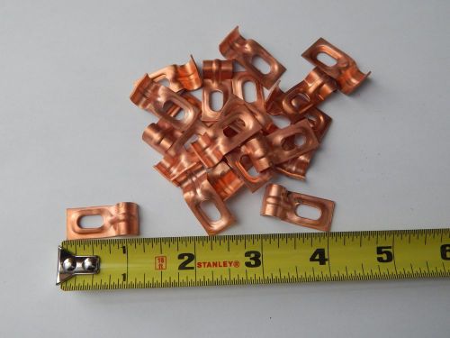 Lot of 20 Copper-Plated Tube Straps/Hold Down for 1/4&#034; O.D. Tubing