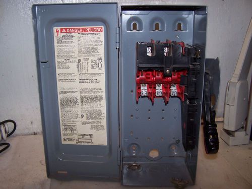 SQUARE D 30 AMP NON-FUSED SAFETY SWITCH 3 PHASE 30 HP 600 VAC HU361