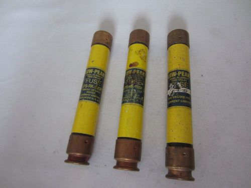 Lot of 3 bussmann lps-rk-10sp fuses 10a 10 amps tested for sale