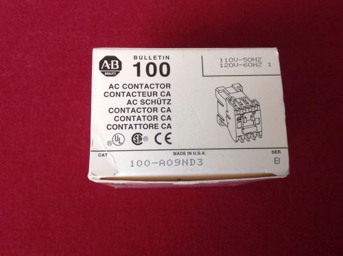 Allen Bradley 100-A09ND3 Series B Contactor 120VAC *NEW*