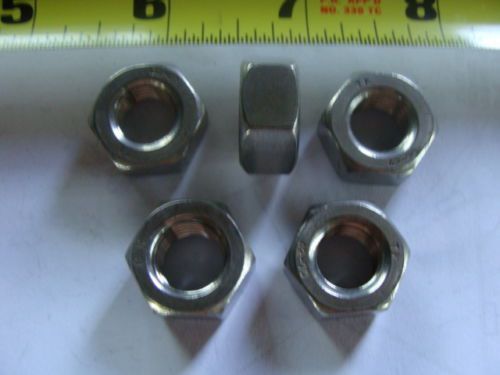 Stainless Steel Hex Nuts 1/2-13 - 5 pack